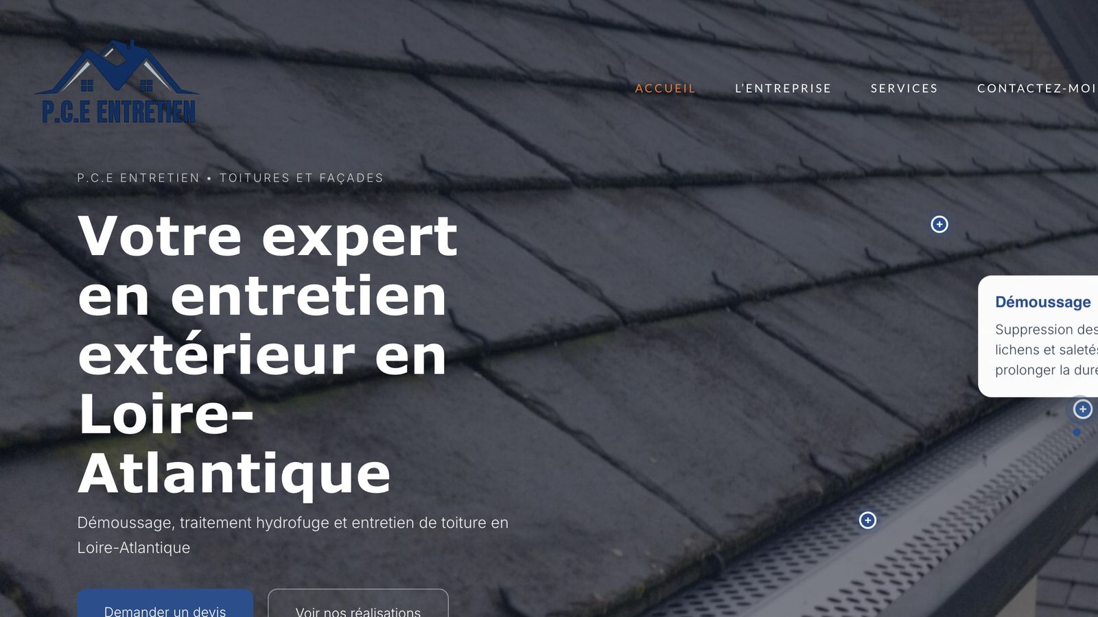 Capture du site pce-entretien.fr